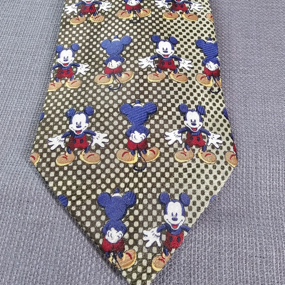 Mickey unlimited Multi Colored Front And Back Of Mickey Pattern Men's Tie